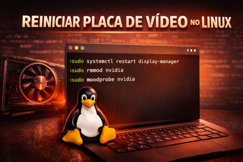 Comando para reiniciar placa de video terminal linux.